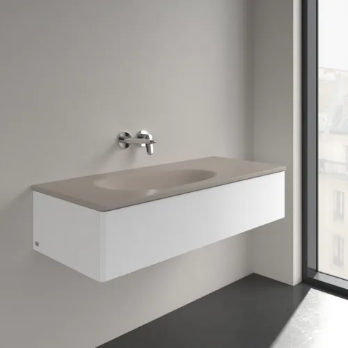 Picture of VILLEROY BOCH Antao cabinet washbasin, 1200 x 500 x 150 mm, Almond CeramicPlus, without overflow #4A77L3AM