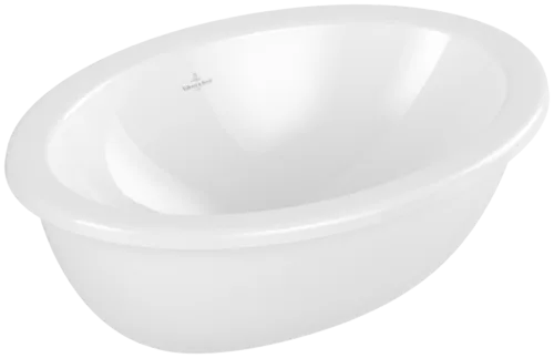 Bild von VILLEROY BOCH Loop & Friends Einbauwaschbecken, 570 x 410 x 215 mm, Weiß Alpin CeramicPlus, mit Überlauf, Außenseite glasiert #4A6200R1