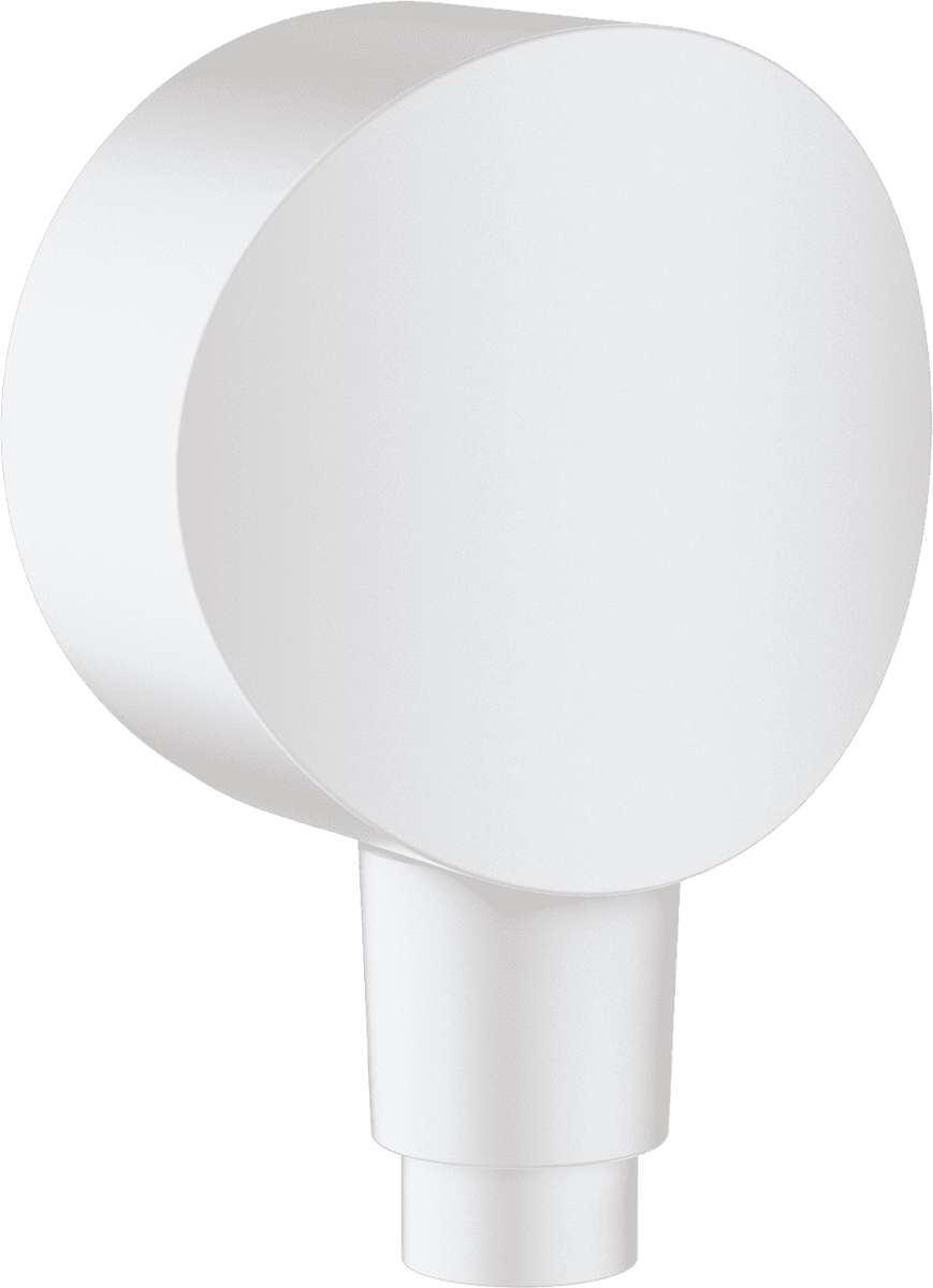 Bild von HANSGROHE FixFit Wandanschluss S mit Rückflussverhinderer und Kunststoffanschlusswinkel Mattweiß 26453700