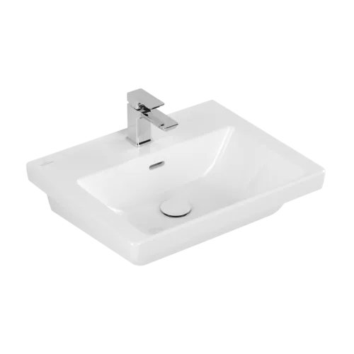 Bild von VILLEROY BOCH Subway 3.0 Waschbecken, 550 x 440 x 165 mm, Weiß Alpin CeramicPlus, mit Überlauf #4A7055R1