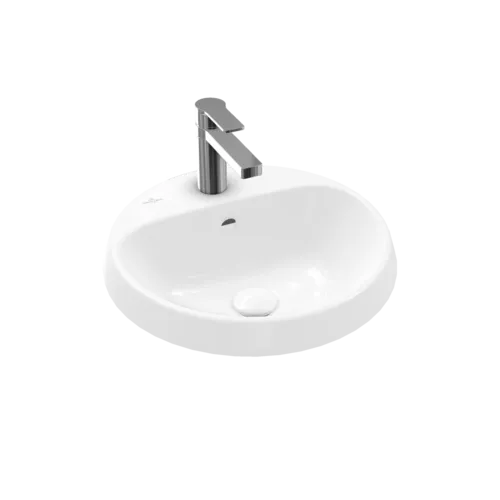Bild von VILLEROY BOCH Architectura Einbauwaschbecken, 450 x 450 x 170 mm, Weiß Alpin CeramicPlus, mit Überlauf, Unterseite nicht glasiert #5A6545R1