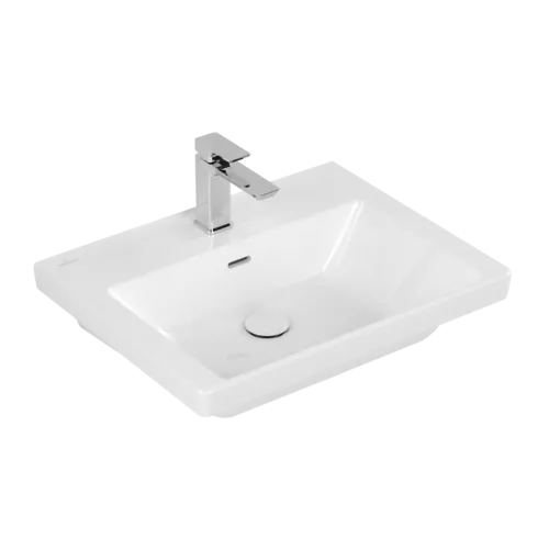 Bild von VILLEROY BOCH Subway 3.0 Waschbecken, 600 x 470 x 165 mm, Weiß Alpin, mit Überlauf, Unterseite geschliffen #4A706G01