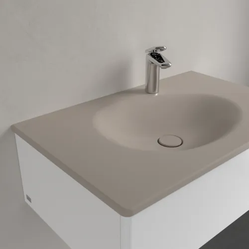 Bild von VILLEROY BOCH Antao Schrankwaschtisch, 800 x 500 x 150 mm, Almond CeramicPlus, mit verdecktem Überlauf #4A7584AM