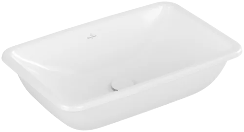Picture of VILLEROY BOCH Loop & Friends Built-in washbasin, 675 x 450 x 185 mm, White Alpin CeramicPlus, without overflow, outside surface glazed #4A6601R1