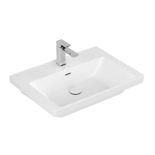 Bild von VILLEROY BOCH Subway 3.0 Waschbecken, 650 x 470 x 165 mm, Stone White CeramicPlus, mit Überlauf #4A7065RW