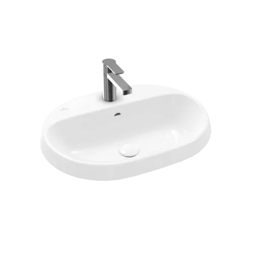 Bild von VILLEROY BOCH Architectura Einbauwaschbecken, 600 x 450 x 170 mm, Weiß Alpin, mit Überlauf, Unterseite nicht glasiert #5A666001