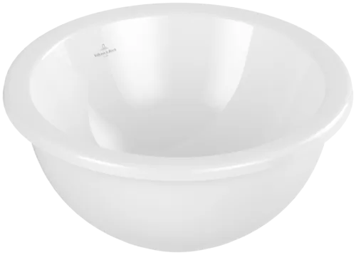 Bild von VILLEROY BOCH Loop & Friends Einbauwaschbecken, 450 x 450 x 210 mm, Weiß Alpin, ohne Überlauf, Außenseite glasiert #4A600101