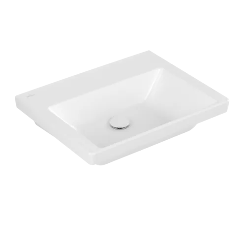 Bild von VILLEROY BOCH Subway 3.0 Waschbecken, 600 x 470 x 165 mm, Stone White CeramicPlus, ohne Überlauf #4A7063RW
