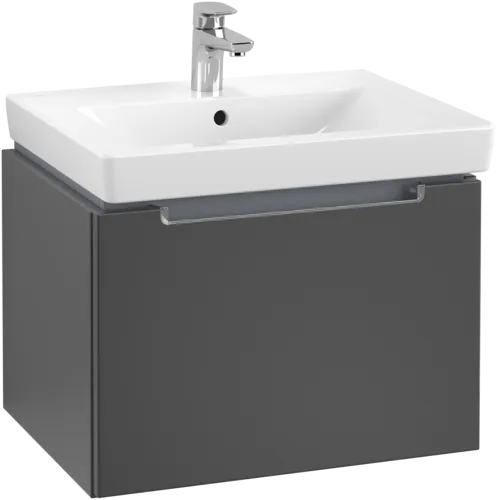 Bild von VILLEROY BOCH Subway 2.0 Waschbeckenunterschrank, 1 Auszug, 587 x 420 x 454 mm, Black Matt Lacquer #A68710PD