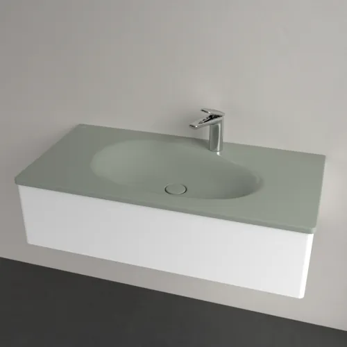 Obrázek VILLEROY BOCH Umyvadlo na skříňku Antao, 1000 x 500 x 150 mm, Morning Green CeramicPlus, bez přepadu #4A76A2R8