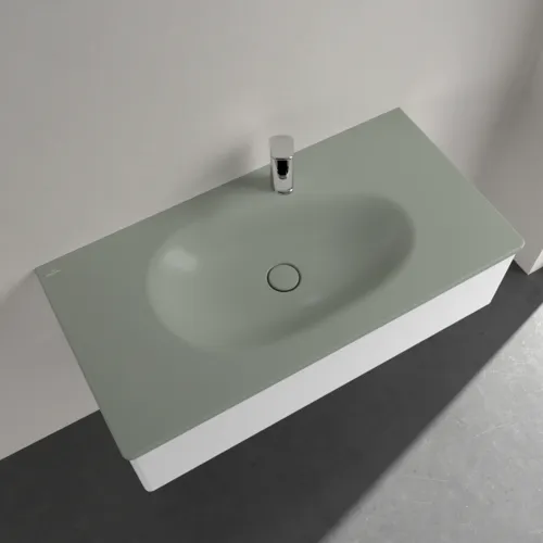 Obrázek VILLEROY BOCH Umyvadlo na skříňku Antao, 1000 x 500 x 150 mm, Morning Green CeramicPlus, bez přepadu #4A76A2R8