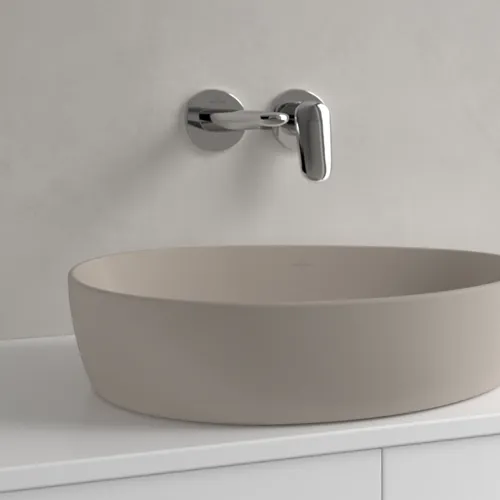 Bild von VILLEROY BOCH Antao Aufsatzwaschbecken, 510 x 400 x 146 mm, Almond CeramicPlus, ohne Überlauf #4A7351AM