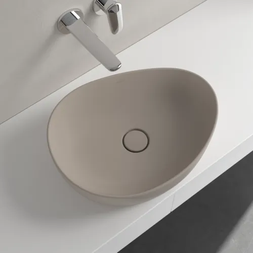 Bild von VILLEROY BOCH Antao Aufsatzwaschbecken, 510 x 400 x 146 mm, Almond CeramicPlus, ohne Überlauf #4A7351AM