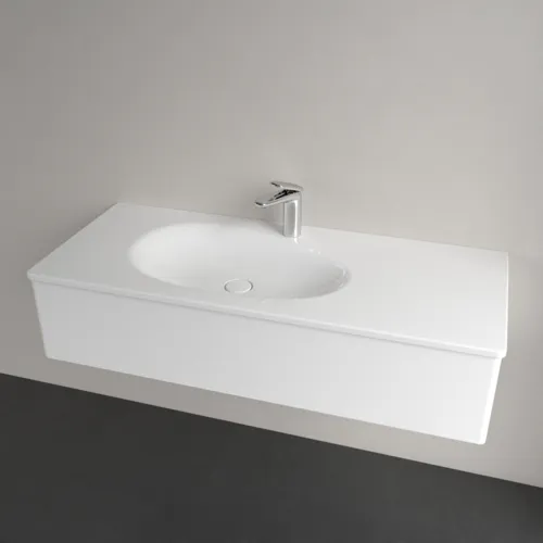 Picture of VILLEROY BOCH Antao Vanity washbasin, 1200 x 500 x 150 mm, White Alpin CeramicPlus, without overflow #4A77L2R1
