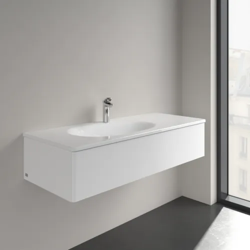 Picture of VILLEROY BOCH Antao Vanity washbasin, 1200 x 500 x 150 mm, White Alpin CeramicPlus, without overflow #4A77L2R1