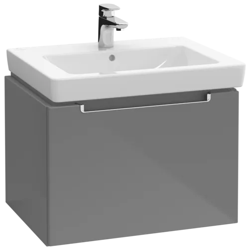 Bild von VILLEROY BOCH Subway 2.0 Waschbeckenunterschrank, 1 Auszug, 587 x 420 x 454 mm, Glossy Grey #A68710FP