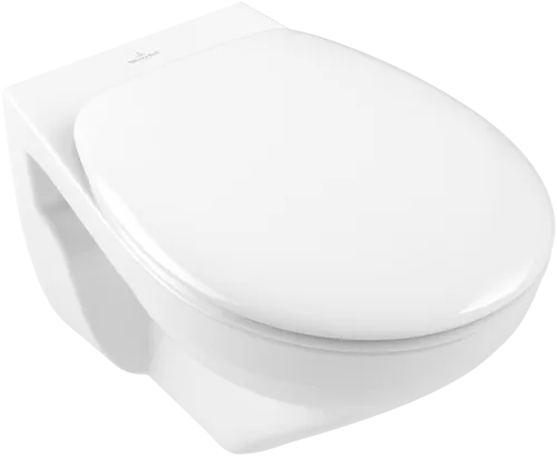Bild von VILLEROY BOCH O.novo Tiefspül-WC spülrandlos, wandhängend, mit DirectFlush, Weiß Alpin CeramicPlus #7682R0R1