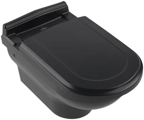 Bild von VILLEROY BOCH Hommage Tiefspül-WC, wandhängend, Pure Black CeramicPlus #6661B0R7