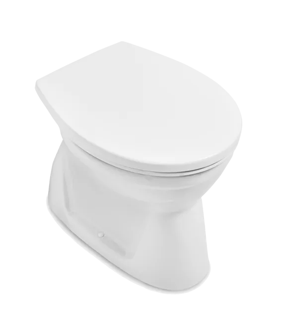 Bild von VILLEROY BOCH O.novo Flachspül-WC spülrandlos, bodenstehend, mit DirectFlush, Weiß Alpin #7619R101
