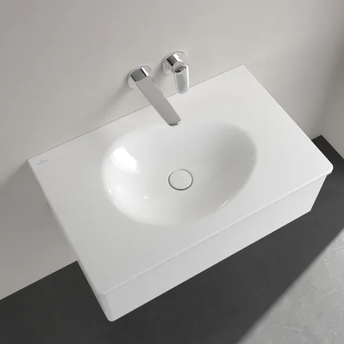 Obrázek VILLEROY BOCH Umyvadlo na skříňku Antao, 800 x 500 x 150 mm, bílá Alpine CeramicPlus, bez přepadu #4A7583R1