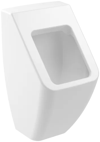 Picture of VILLEROY BOCH Venticello Siphonic urinal, without cover, rimless, concealed water inlet, 285 x 320 mm, Stone White CeramicPlus #5504R0RW