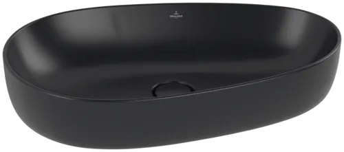 Bild von VILLEROY BOCH Antao Aufsatzwaschbecken, 650 x 400 x 146 mm, Pure Black CeramicPlus, ohne Überlauf #4A7465R7