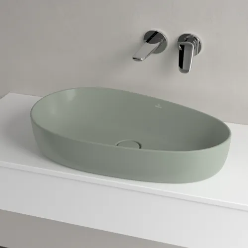 Bild von VILLEROY BOCH Antao Aufsatzwaschbecken, 650 x 400 x 146 mm, Morning Green CeramicPlus, ohne Überlauf #4A7465R8