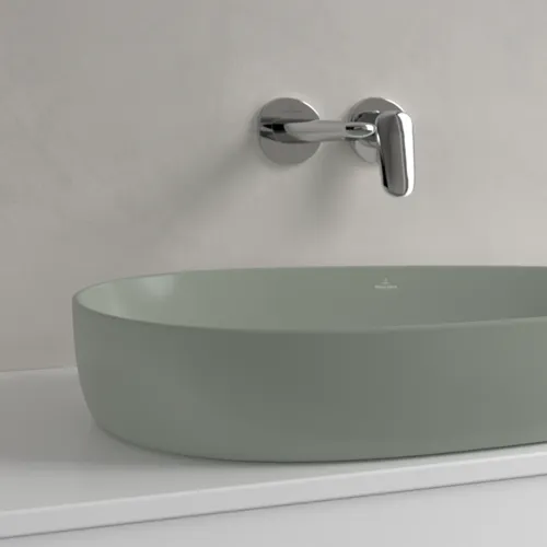 Bild von VILLEROY BOCH Antao Aufsatzwaschbecken, 650 x 400 x 146 mm, Morning Green CeramicPlus, ohne Überlauf #4A7465R8