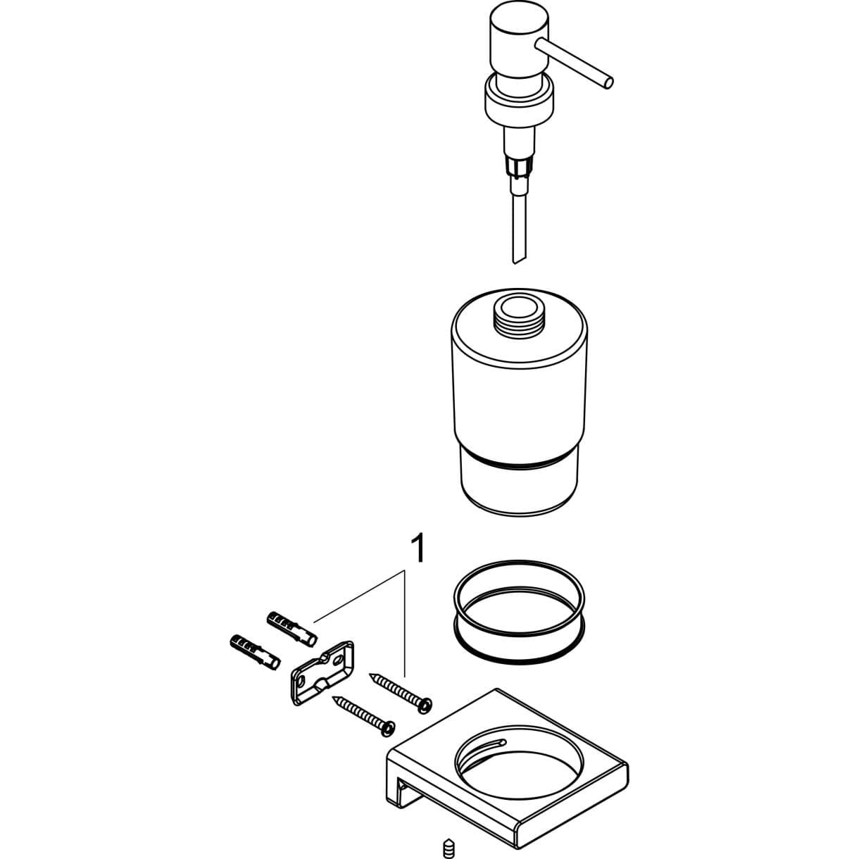 Bild von HANSGROHE AddStoris Liquid soap dispenser Matt White 41745700