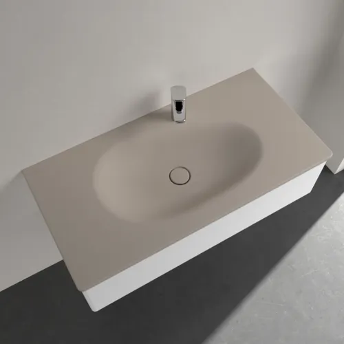 Obrázek VILLEROY BOCH Umyvadlo na skříňku Antao, 1000 x 500 x 150 mm, Almond CeramicPlus, bez přepadu #4A76A2AM