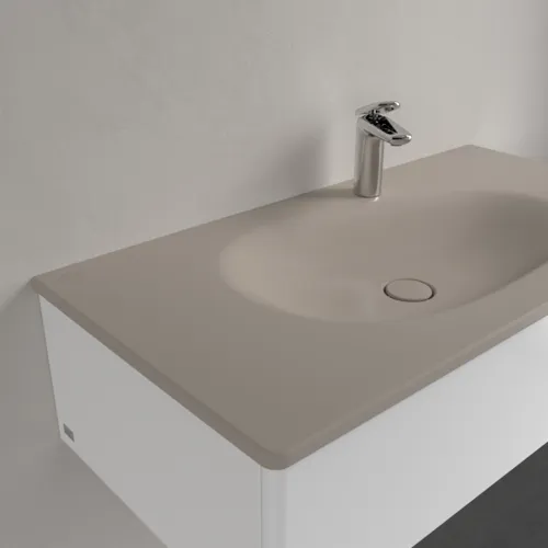 Obrázek VILLEROY BOCH Umyvadlo na skříňku Antao, 1000 x 500 x 150 mm, Almond CeramicPlus, bez přepadu #4A76A2AM