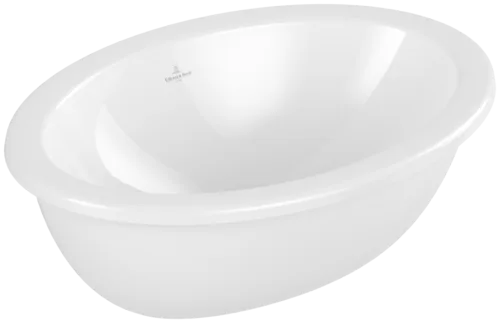 Bild von VILLEROY BOCH Loop & Friends Einbauwaschbecken, 570 x 410 x 215 mm, Weiß Alpin, mit Überlauf, Außenseite glasiert #4A620001