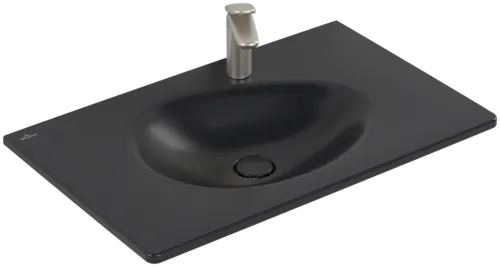 Bild von VILLEROY BOCH Antao Schrankwaschtisch, 800 x 500 x 150 mm, Pure Black CeramicPlus, ohne Überlauf #4A7581R7