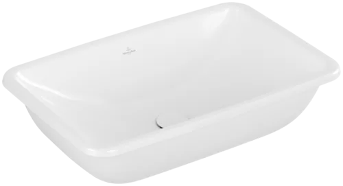 Bild von VILLEROY BOCH Loop & Friends Einbauwaschbecken, 675 x 450 x 185 mm, Weiß Alpin CeramicPlus, mit Überlauf, Außenseite glasiert #4A6600R1