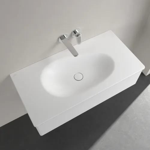 Bild von VILLEROY BOCH Antao Schrankwaschtisch, 1000 x 500 x 150 mm, Stone White CeramicPlus, ohne Überlauf #4A76A3RW