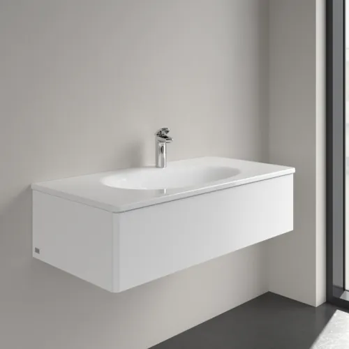 Bild von VILLEROY BOCH Antao Schrankwaschtisch, 1000 x 500 x 150 mm, Weiß Alpin CeramicPlus, mit verdecktem Überlauf #4A76ABR1