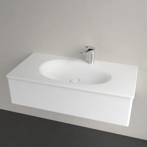 Bild von VILLEROY BOCH Antao Schrankwaschtisch, 1000 x 500 x 150 mm, Weiß Alpin CeramicPlus, mit verdecktem Überlauf #4A76ABR1