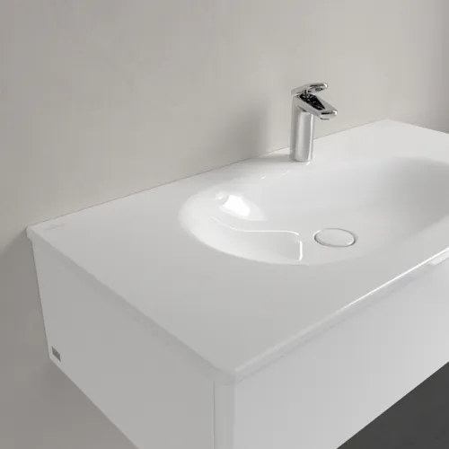 Bild von VILLEROY BOCH Antao Schrankwaschtisch, 1000 x 500 x 150 mm, Weiß Alpin CeramicPlus, mit verdecktem Überlauf #4A76ABR1