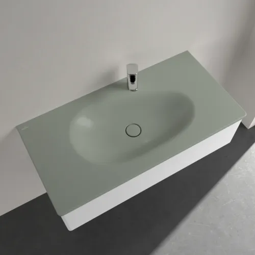 Bild von VILLEROY BOCH Antao Schrankwaschtisch, 1000 x 500 x 150 mm, Morning Green CeramicPlus, mit verdecktem Überlauf #4A76ABR8