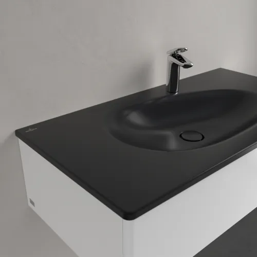 Bild von VILLEROY BOCH Antao Schrankwaschtisch, 1000 x 500 x 150 mm, Pure Black CeramicPlus, mit verdecktem Überlauf #4A76ABR7
