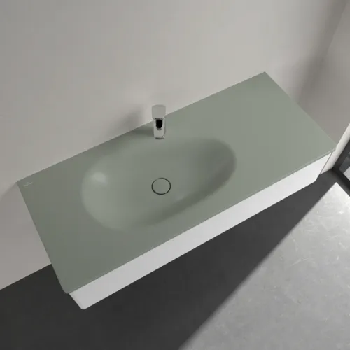 Obrázek VILLEROY BOCH Umyvadlo na skříňku Antao, 1200 x 500 x 150 mm, Morning Green CeramicPlus, se skrytým přepadem #4A77LBR8