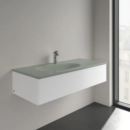Obrázek VILLEROY BOCH Umyvadlo na skříňku Antao, 1200 x 500 x 150 mm, Morning Green CeramicPlus, se skrytým přepadem #4A77LBR8