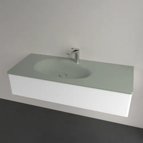 Obrázek VILLEROY BOCH Umyvadlo na skříňku Antao, 1200 x 500 x 150 mm, Morning Green CeramicPlus, se skrytým přepadem #4A77LBR8