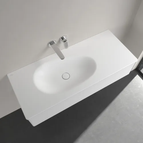 Picture of VILLEROY BOCH Antao Vanity washbasin, 1200 x 500 x 150 mm, Stone White CeramicPlus, without overflow #4A77L3RW