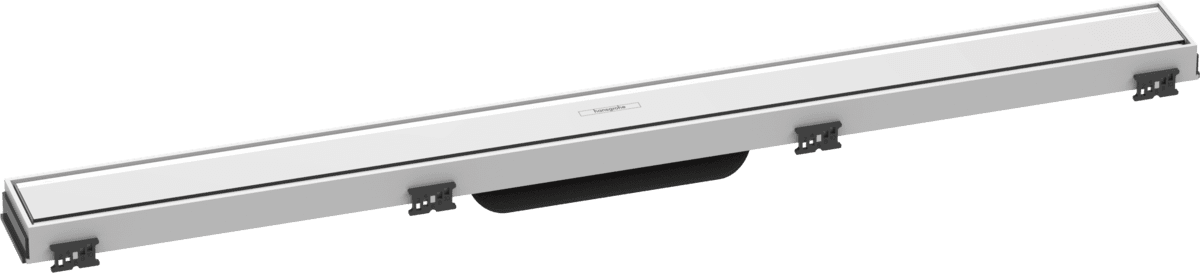 Bild von HANSGROHE RainDrain Match Fertigset Duschrinne 800 mit höhenverstellbarem Rahmen #56038450 - Weiß