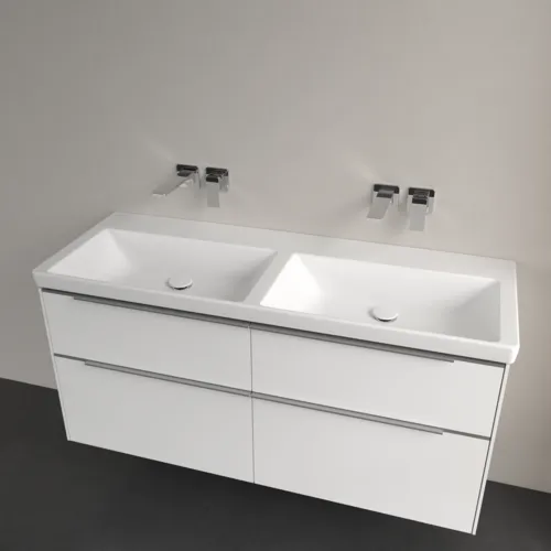 Bild von VILLEROY BOCH Subway 3.0 Schrank-Doppelwaschtisch, 1300 x 475 x 165 mm, Weiß Alpin CeramicPlus, ohne Überlauf #4A71D3R1
