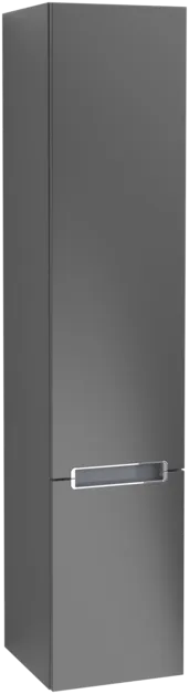 Bild von VILLEROY BOCH Subway 2.0 Hochschrank, 2 Türen, 350 x 1650 x 370 mm, Black Matt Lacquer #A71010PD