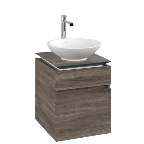 Bild von VILLEROY BOCH Legato Waschbeckenunterschrank, 2 Auszüge, 450 x 550 x 500 mm, Stone Oak / Stone Oak #B56600RK