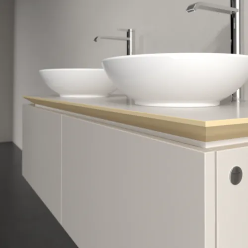 Bild von VILLEROY BOCH Legato Waschbeckenunterschrank, 2 Auszüge, 1200 x 380 x 500 mm, Soft Grey / Soft Grey #B58300VK