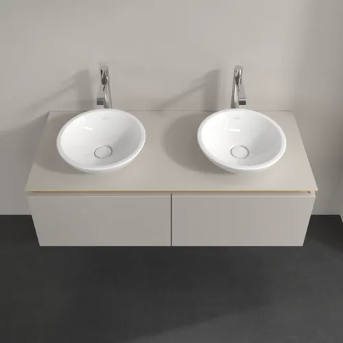Bild von VILLEROY BOCH Legato Waschbeckenunterschrank, 2 Auszüge, 1200 x 380 x 500 mm, Soft Grey / Soft Grey #B58300VK